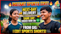 edit sports short video same day