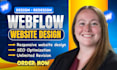 do responsive webflow website design and figma to webflow, webflow development
