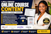 develop online course content course curriuculum lessons workbook skool, podia