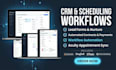 set up dubsado, honeybook, 17hats, and acuity scheduling workflows