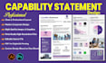 design a professional and modern capability statement