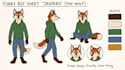create a custom furry reference sheet for your fursona or furry oc