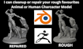 repair, modify, fix stl files , optimize 3d models and mesh for 3d printing