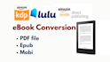 do ebook conversion from pdf to epub, paperback formatting