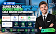 integrate zapier accelo monday crm google sheets meta ads lead source automation