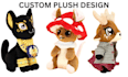 craft soft cuddly custom plush toys plushies characters stuffed animals