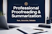 proofread and summarize arabic and english content