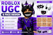 create custom roblox ugc, avatar accessories and face designs