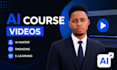create ai elearning course videos