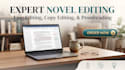 do novel editing with line, proofreading and copy editing