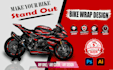 create a professional bike wrap motorcycle wrap helmet and decals