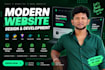 build a modern responsive website using react and javascript