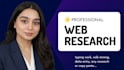web research and data entry job