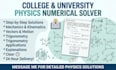 solve college and university physics problems and numericals