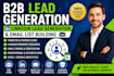 do b2b lead generation, linkedin lead generation and email list building