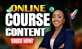 create online course content, course development, ai video course creation