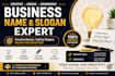 generate creative business names and powerful slogans