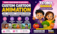 create fun custom cartoon animated videos