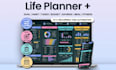 create dark mode google sheets life planner annual budget tracker spreadsheet