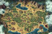 design a mysterious hand drawn treasure map