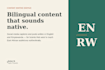 write bilingual english and kinyarwanda social media content