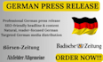 do german press release writing with german press release distribution
