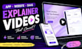 create an app promo, website, saas explainer videos
