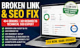 audit and fix broken links, 404 errors and technical SEO issues across sites