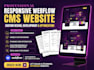 responsive webflow cms website custom design webflow development optimization
