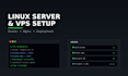 setup and troubleshoot linux servers and vps