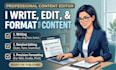 write edit and format content for publishing