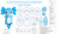 design sewing pattern and tech pack for stuffed animal and plush toys