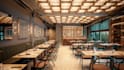 design 3d restaurant interior, cafe design, bar interior