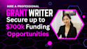 write a compelling grant proposal, grant application and funding proposal
