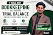 do bookkeeping and prepare trial balance from raw data