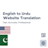translate website from eng to urdu with perfect formatting