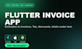 build a flutter invoice app with pdf export, offline, ios and android