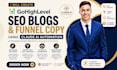 create gohighlevel SEO blogs and funnel copy using claude ai automation