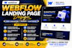 design and develop webflow website figma to webflow and webflow landing page