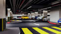design 3d underground parking structure, car park, basement garage
