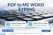 type pdf,images and handwritten notes to ms word fast