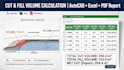calculate earthwork cut and fill valume from cross section