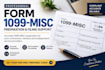 prepare form 1099 misc, w2, w3, 941 and US tax return reports