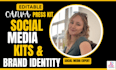 design influencer social media kit, speaker sheet clickable PDF canva press kit