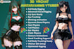 do anime nsfw vrchat avatar, furry vtuber model, vrm 3d model, obs studio