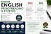 proofread and edit your english document professionally