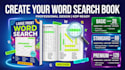 create a large print word search book for amazon KDP