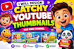 design catchy youtube thumbnails for kids channel