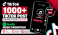 create 1000 post on tiktok using your sound or music