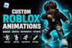create custom roblox animations, dance emotes, and character animations